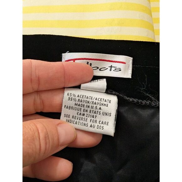 Talbots Vintage Velour Midi Skirt women's 10 black wrap pencil witchy goth Punk - Picture 6 of 7